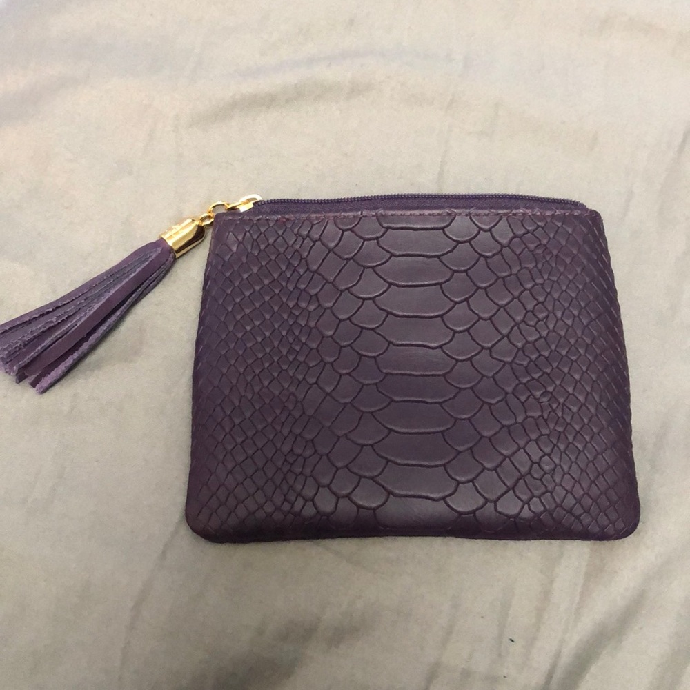 GiGi New York Zip Pouch (Embossed Python) - Picture 4 of 4